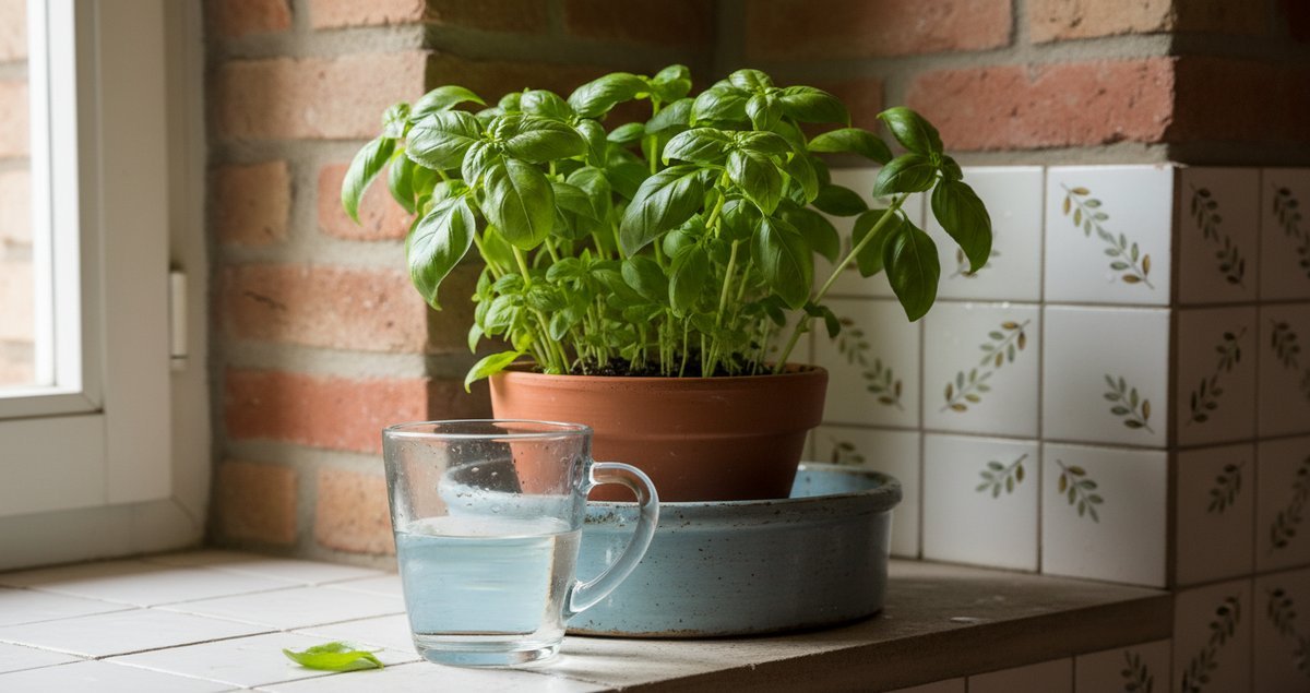 trucco-doppio-vaso-tazza-acqua-basilico-in-casa